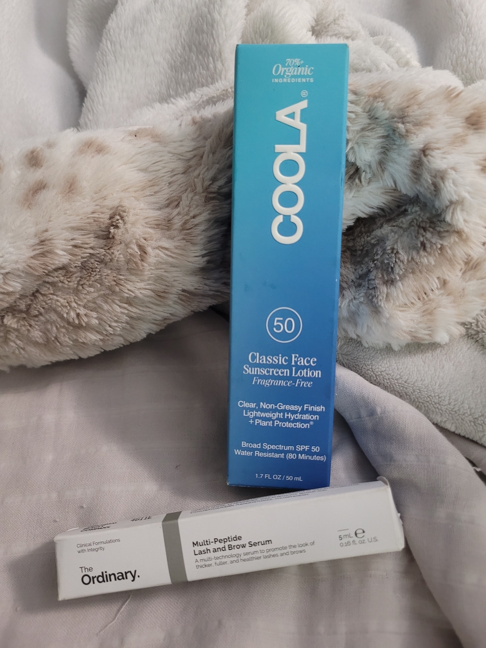 Coola Face Sunscreen SPF 50 1.7oz & The Ordinary Lash Brow Serum 5ml Bundle